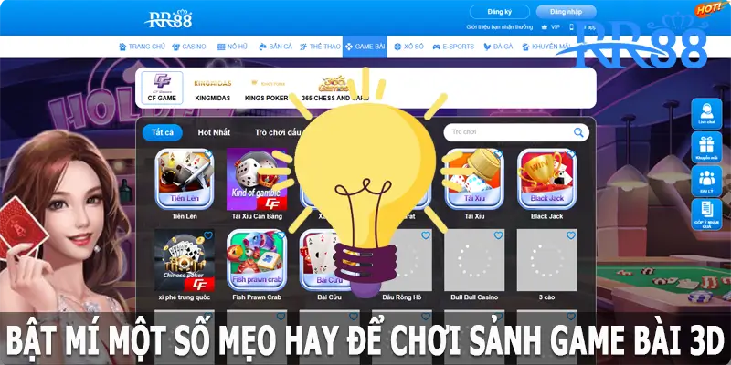 Bật mí một số mẹo hay để chơi game bài 3D RR88 chiến thắng