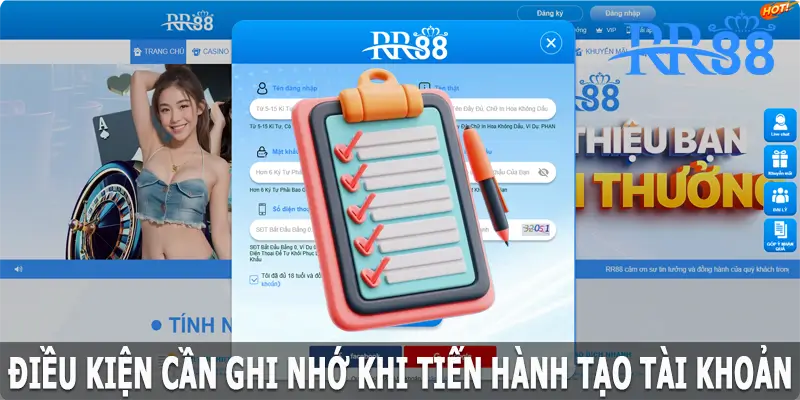 Điều kiện cần ghi nhớ khi tiến hành tạo tài khoản