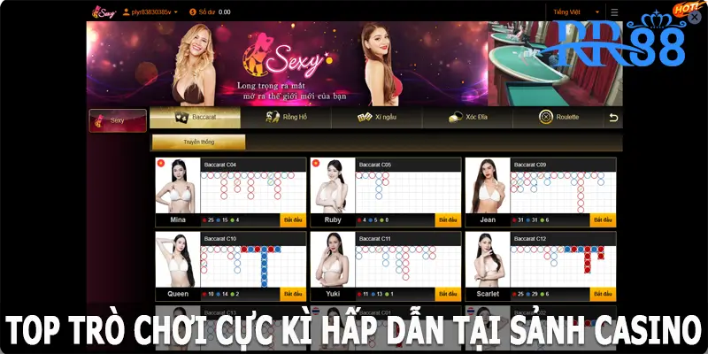 Top trò chơi cực kì hấp dẫn tại sòng casino