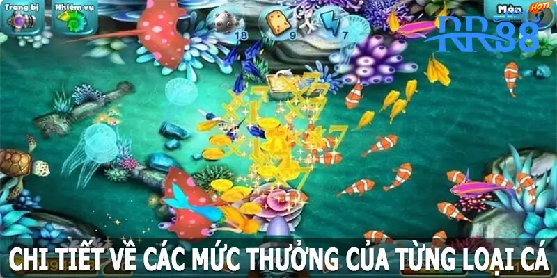 Chi tiết về các mức thưởng của từng loại cá